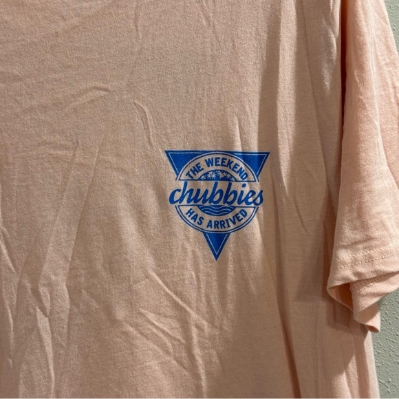 Chubbies Men's XL Peach The Weekend Has Arrived Graphic Print T-Shirt Preppy - Picture 7 of 7